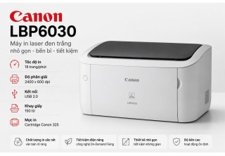 MÁY IN LASER ĐEN TRẮNG CANON 6030