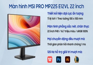 LCD MSI Pro MP225 E12VL (22"/FHD/VA/120HZ)